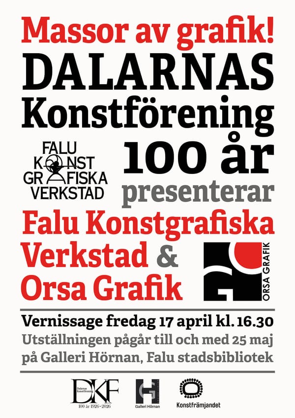 Falu konstgrafiska verkstad och Orsa grafik på Galleri hörnan